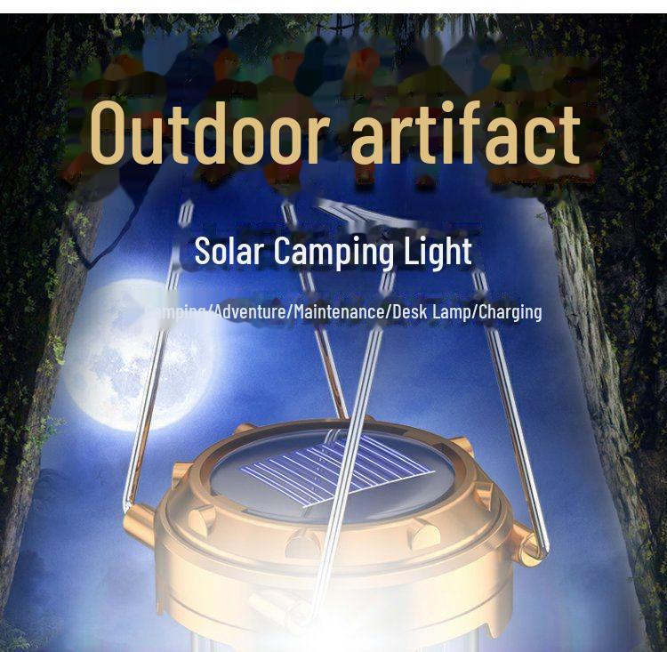 5800T Солнечный светодиодный фонарь-лошадка: Уличный портативный кемпинговый фонарь с многофункциональными возможностями