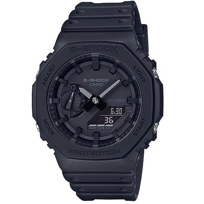 G-Shock GA-2100-1A1 Полностью черные аналогово-цифровые