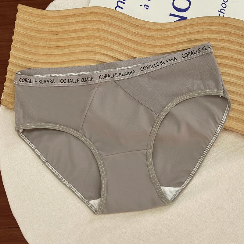 Underwear Women's Summer Half Through Thin Soft Cotton Mid-waist Briefs