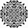 Printtoo Wooden Rubber Stamp Floral Mandala Pattern Scrap-booking Craft Textile-2