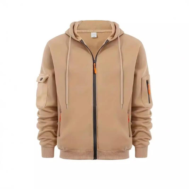 Пальто осень/зима мужское модное толстовку на молнии с карманами на рукавах мужской повседневный спортивный топ Толстовки и свитшоты (Мужской)