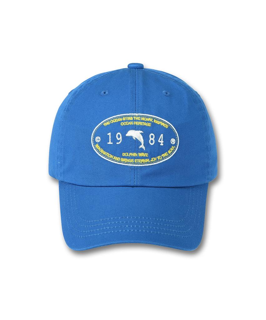 DOLPHIN WAVE APPAREL Синяя овальная кепка-бейсболка с дельфином