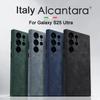 100% Италия Чехол из кожи Алькантара для Samsung Galaxy S24 S25 S26 Ultra Plus + Магнитная крышка Премиальные Люксовые Чехлы для S26Ultra
