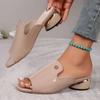 Fashion 2024 Plus Size Shoes Female Peep Toe Women's Slippers Hot Sale Modern Slippers Women Round Toe Low Heel Outdoor Women's Sandals