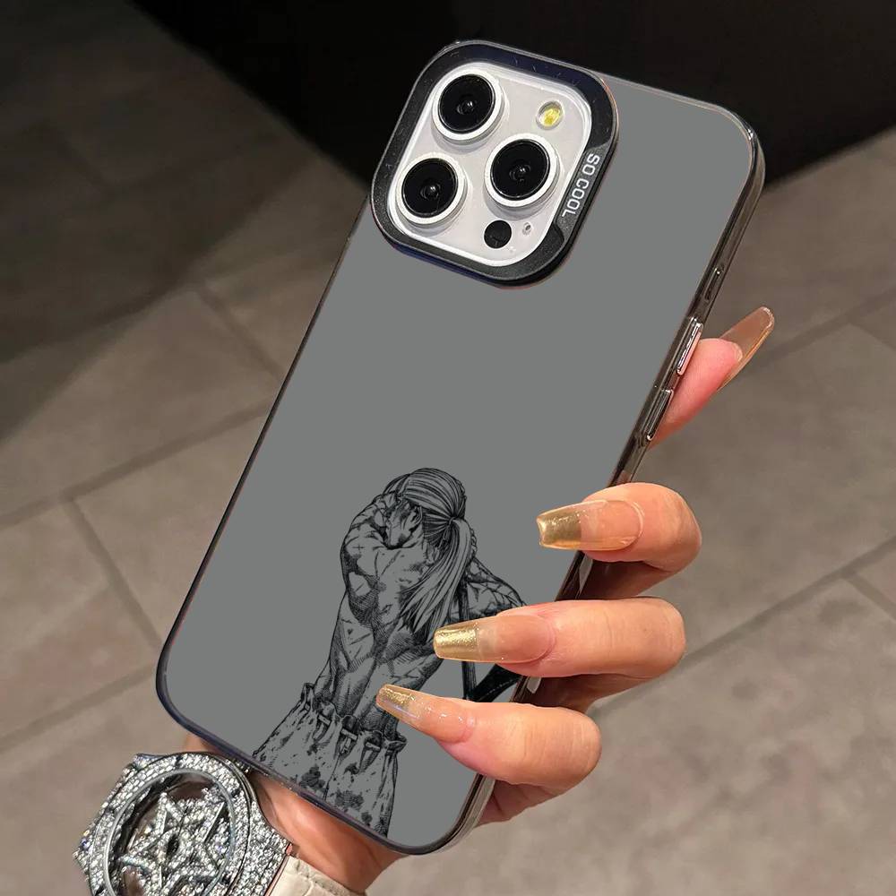 Черный Чехол для Телефона Vinland Saga Для iPhone 17,16,15,14,13,12,11 Plus,Pro Max,XS,Цветная Посеребренная Внутренняя Крышка