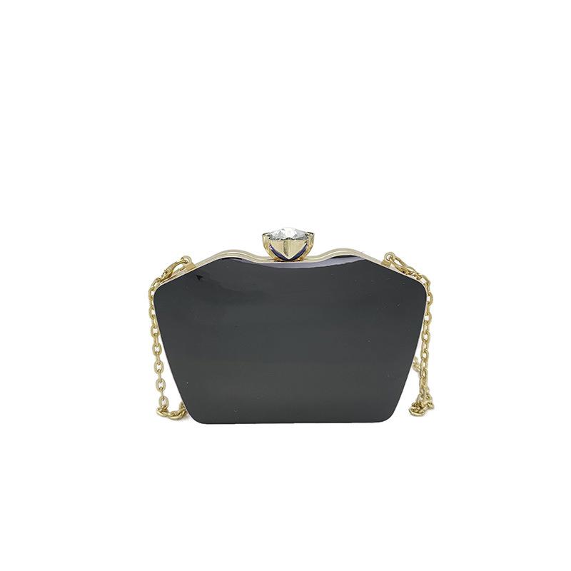 Модная нишевая акриловая сумка 2025 новая европейская и американская конфетного цвета глянцевая плечевая цепочка женская сумка-коробка тренд