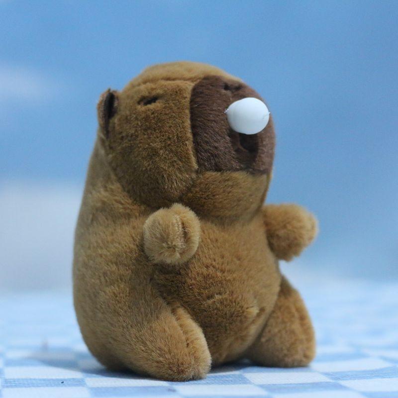Charming Cartoon Capybara Plush Doll Super Soft Keyring Perfect For Kids And Adults