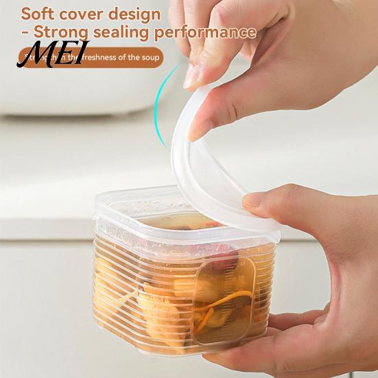 Refrigerator Soup Organizer Freezer Packaging Box, with Sealed Lids, Food-Grade PP And Odor Resistant Food Storage Box Microwave Safe Containers,