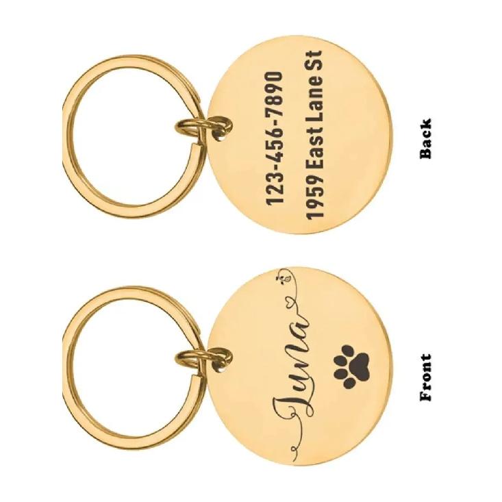 1 pc nice dog footprint Personalized Text Personalized Dog Tags Personalized Cat Print Medal For Dog