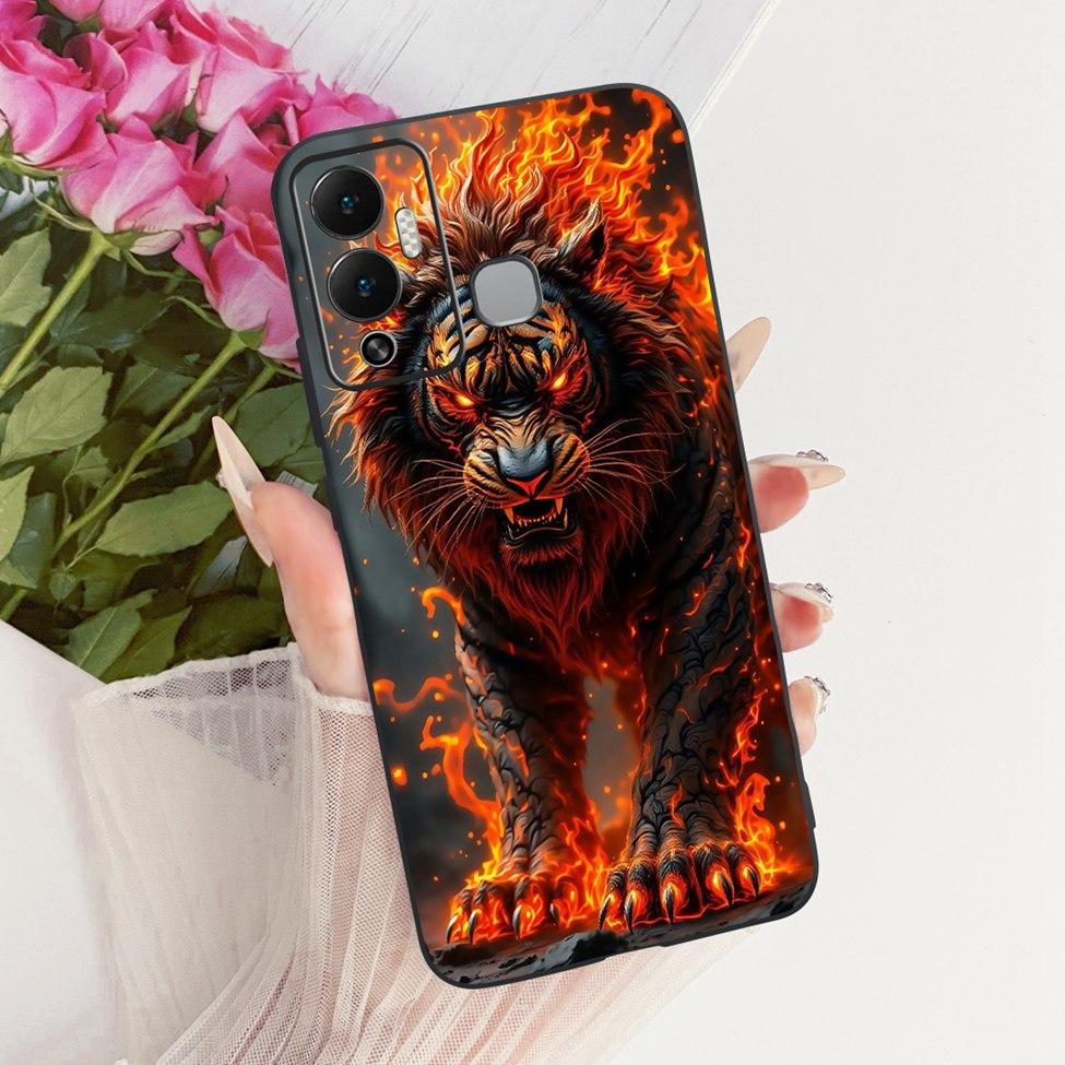 Чехол-крышка для Infinix Hot 12 Play Милый Кот Роскошная Мода Забавный Расписной Корпус Телефона Для Infinix X6816 X6816C