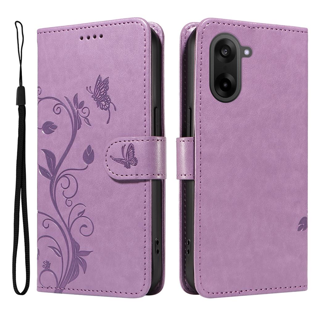 Для OnePlus Nord CE5 5G/OnePlus Ace 5 Racing 5G Чехлы из ПУ кожи с цветочным узором Кошелек-подставка Чехол для телефона с ремешком