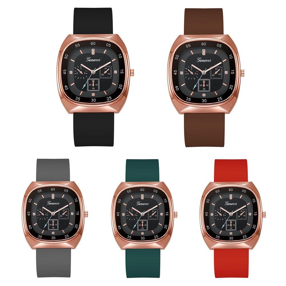 Silicone Strap Quartz Watch Casual Electric Watch Creative Wristwatch  Female