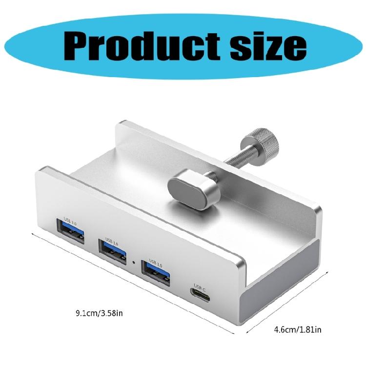 4-портовый USB 3.0 концентратор Type C USB-разветвитель Адаптер Тип-клипса Многопортовый разветвитель с быстрой передачей данных 5 Гбит/с