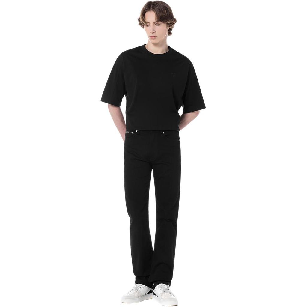 Calvin Klein Прямые джинсы мужские черные умеренно прямые брюки 40JM744-7JR