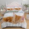Lovely Pet Cat Bedding Set Cute Kitten Duvet Cover With Pillowcase Single Bed Sets Queen King Size Animal Polyester Quilt Covers