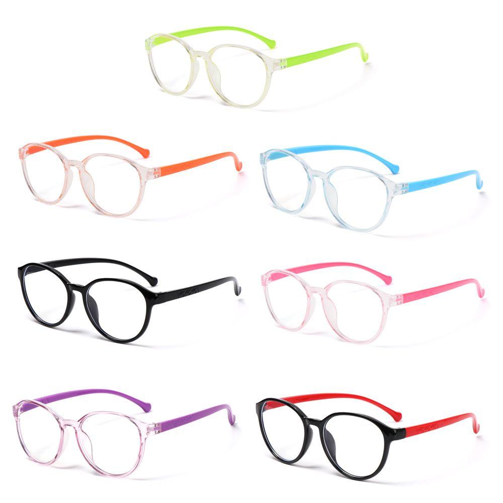 Fashion Glasses Protection Computer Round Eyeglasses Anti-blue Light Ultra Light Frame Kids Glasses