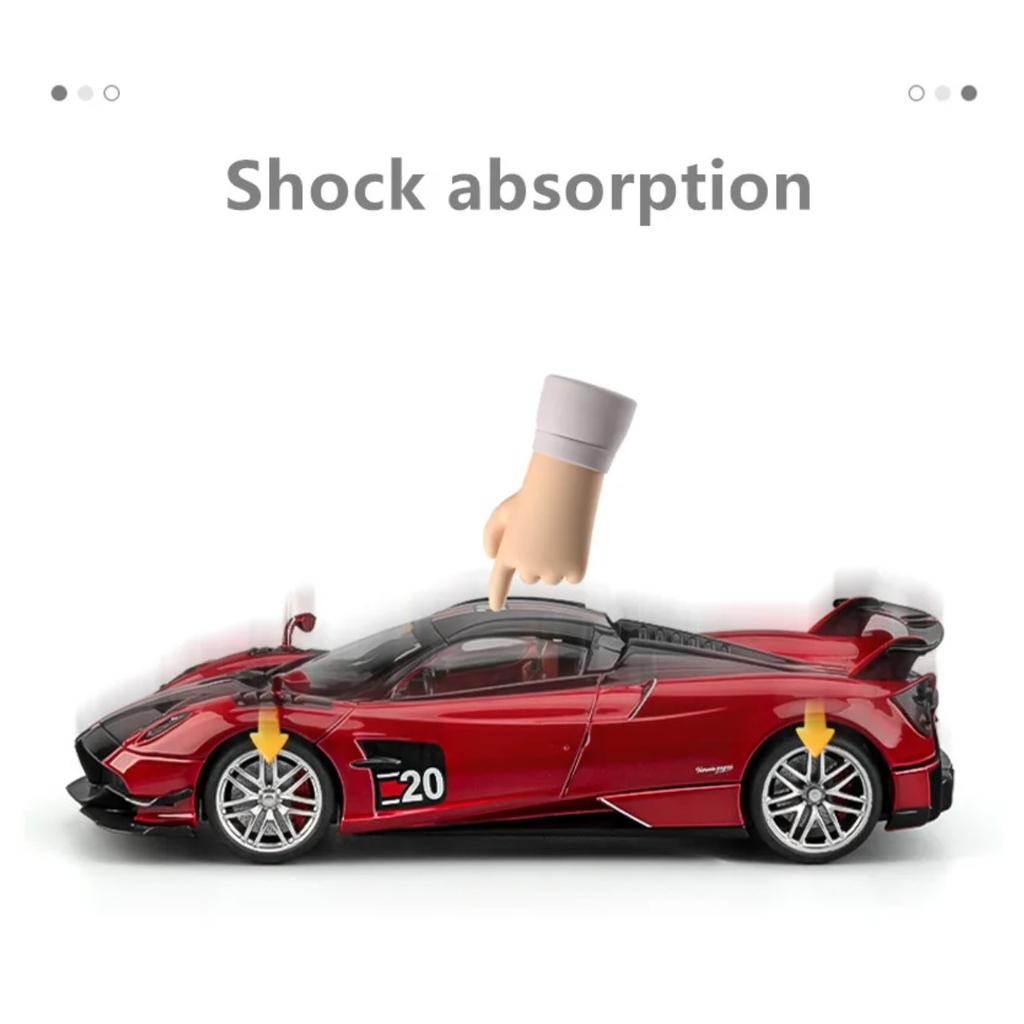 1/18 Pagani Huayra BC Сплав Спортивная Модель Металлическая Литая Модель Гоночного Автомобиля Модели Транспортных Средств Имитация Звука Света Коллекция Игрушка Подарок для Детей