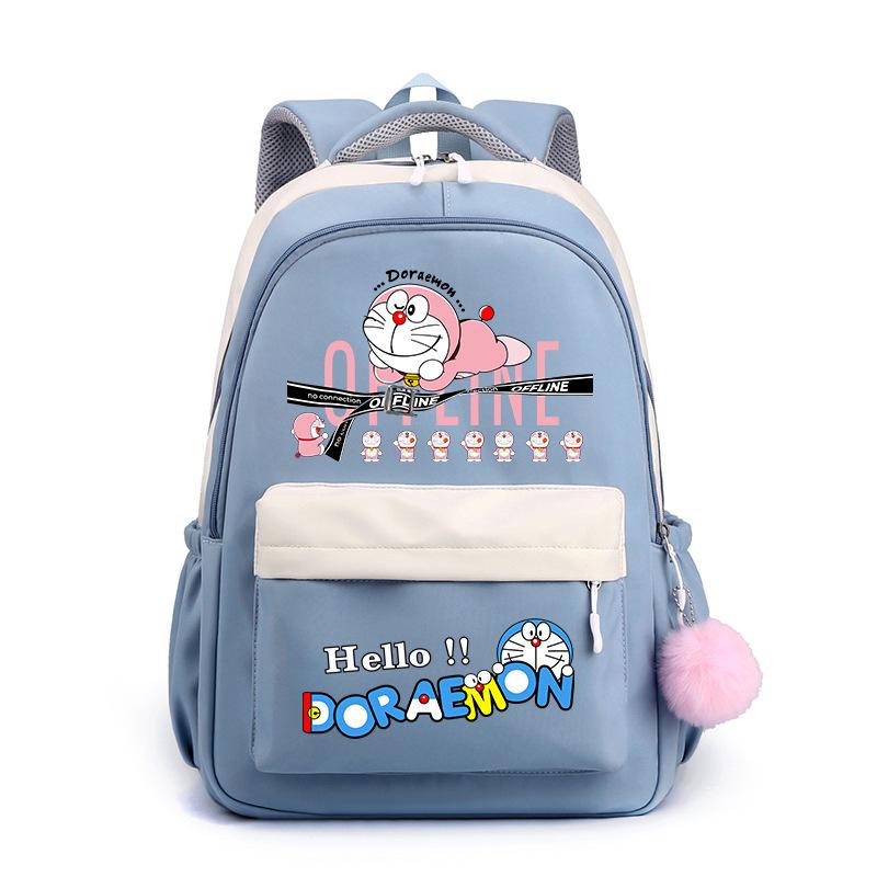 New Animation Peripheral Doraemon School Bag Backpack Cartoon Backpack Large Capacity Student School Bag Stationery