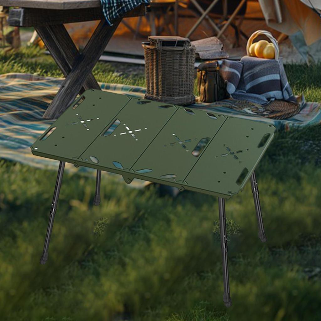 Стол для кемпинга из алюминиевого сплава для использования на открытом воздухе с сумкой для переноски и аксессуарами