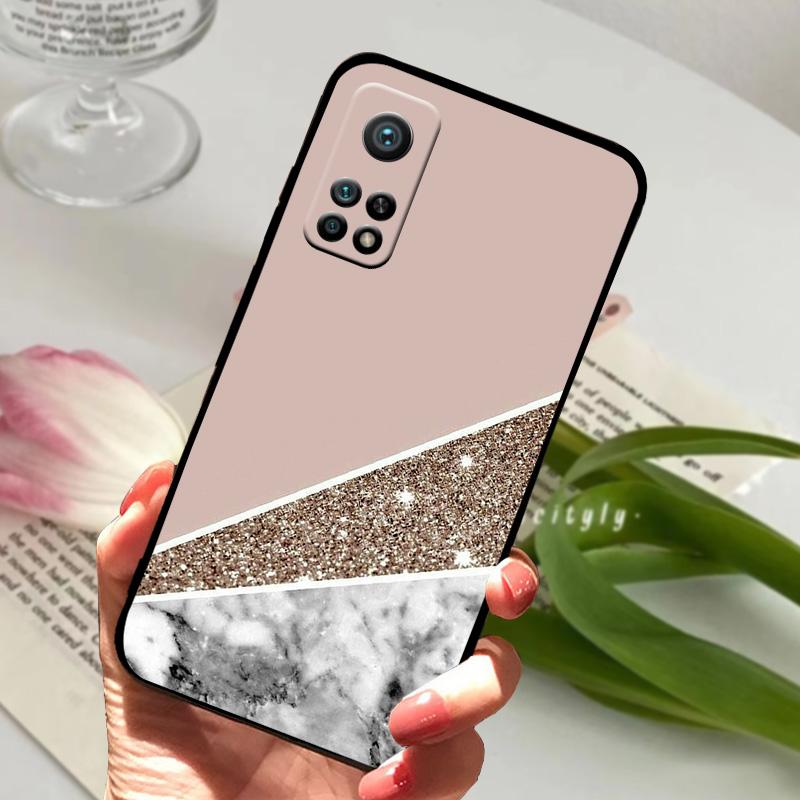 For Xiaomi Mi 10T Pro 5G Case Mi10T 10T Lite 5G Geometric Pattern Silicone TPU Matte Phone Cover For Redmi K30S Coque Bumper