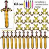 12-72Pcs Inflatable Weapons for Kids Pixel Diamond Swords Inflatable Swords for Theme Party Birthday Halloween Party Cosplay