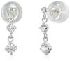 Vendome Earrings K10 White Gold Diamond 3 Stones GJBA0115 DI [Official] [VIH Aoyama]
