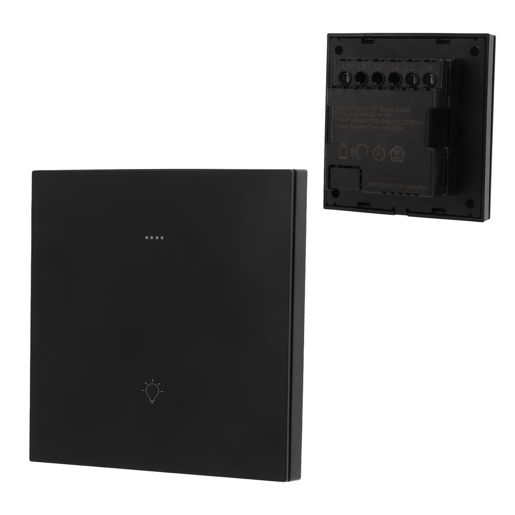 Умный выключатель света с голосовым управлением по времени через приложение для телефона, управление ABS ПК для TUYA ZigBee AC 100?240 ВЧерный