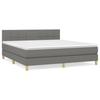 Maison Exclusive - Sommier à lattes de lit avec matelas Gris foncé 160x200cm Tissu