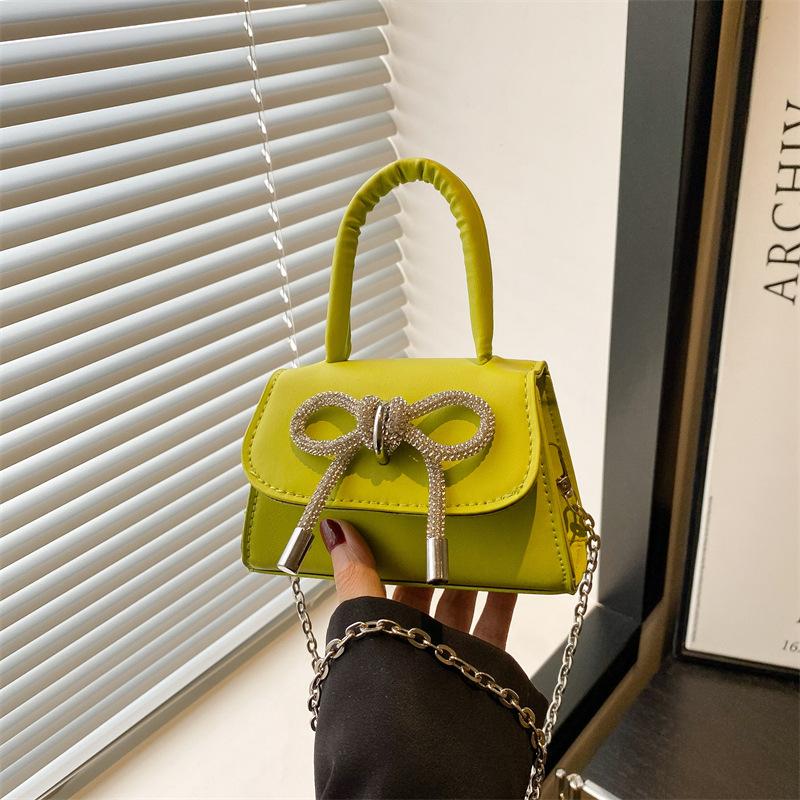 Нишевые премиальные текстурированные женские сумки весна новая сумка-бант маленькая квадратная сумка на одно плечо кроссбоди женская