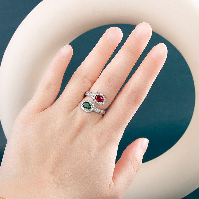 BELLA BOX Роскошное винтажное женское кольцо с полным кубическим цирконом, разноцветное геометрическое кольцо с фианитом, индивидуальное женское вечерние кольцо, ретро ювелирные изделия