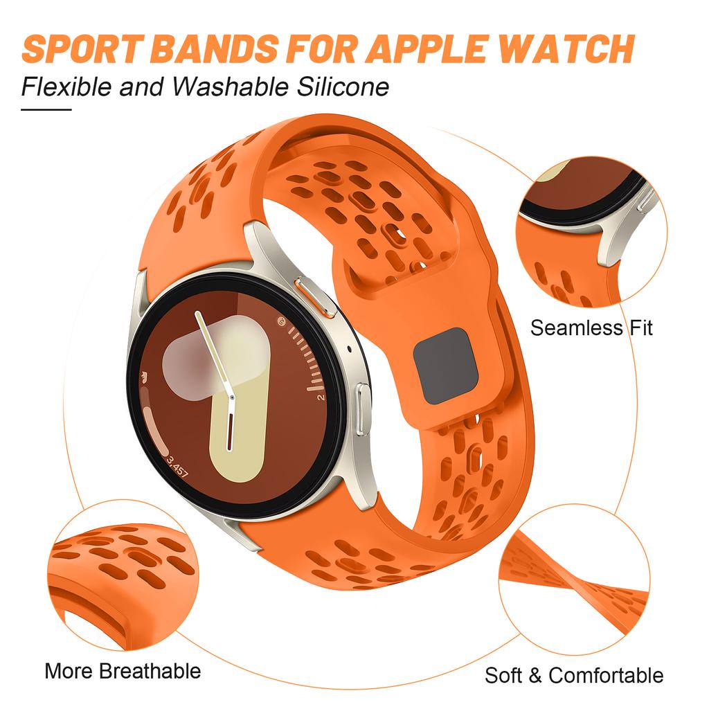 Для Samsung Galaxy Watch 7 Ремешок 4/5/6/FE/classic/Pro 44мм 40мм Спортивный наручный ремень Силиконовый correa Браслет Galaxy Watch 7 Ремешок