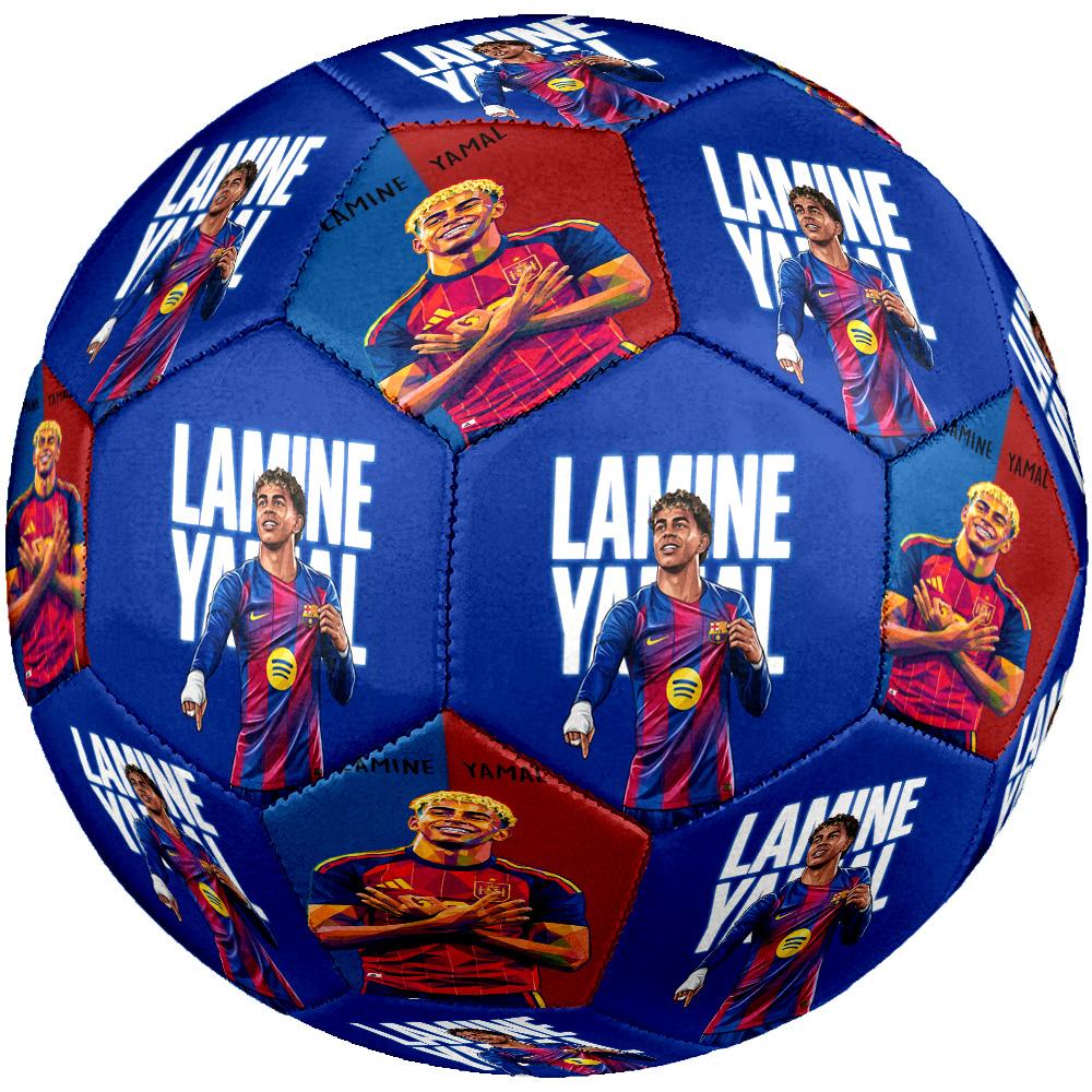 Lamine Yamal's Barcelona Player Lamine Yamal Size 5 Football Machine-Stitched Indoor/Outdoor Training and Matches Unique Gift for Soccer Lovers