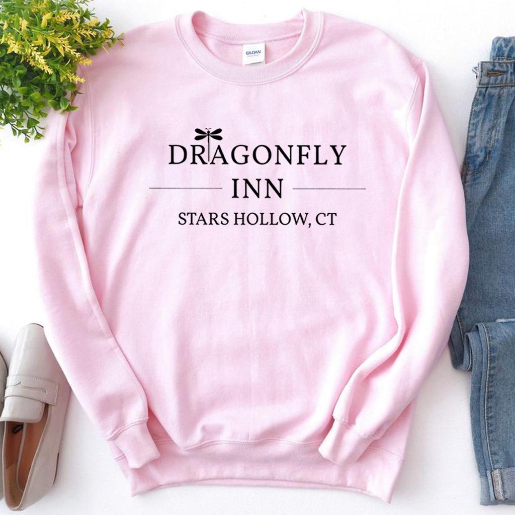 Толстовка унисекс «Gilmore Girls Dragonfly Inn» из тяжелого смешанного материала, телешоу «Gilmore Girl Stars», полые толстовки с круглым вырезом, толстовки в стиле Харадзюку