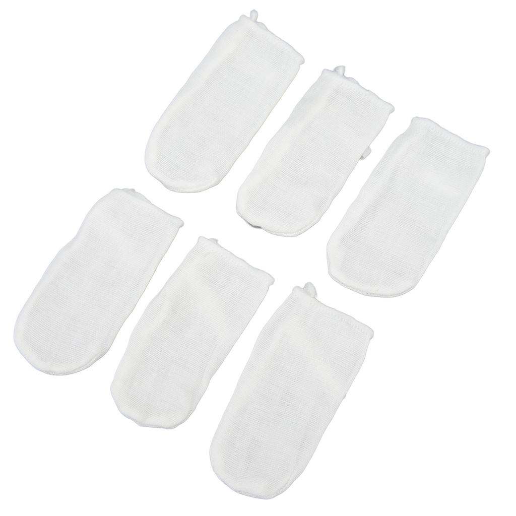 6 шт. Марлевые накладки на палец для чистки детских зубов, удаление молочного налета, мягкая гигиеническая накладка с кольцом-пряжкой, средство для чистки полости рта и языка