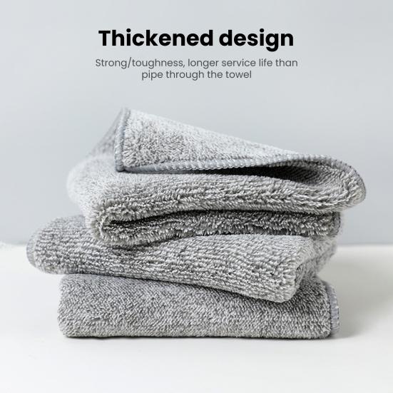 5 Pcs Bamboo Fiber Rag Super Water Absorbent Thickened Lint Free Soft Tear-resistant Oil-proof Dish Washing Pads Kitchen Towels