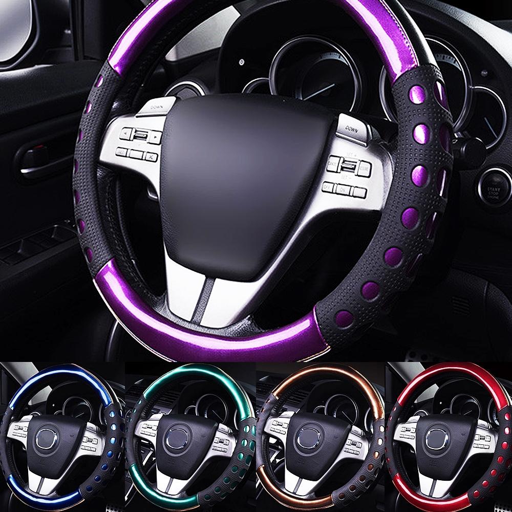 5 Colors 15\ High-Grade Durable Leatherette Material And Slip Resistance Car Auto Universal Steering Wheel Cover