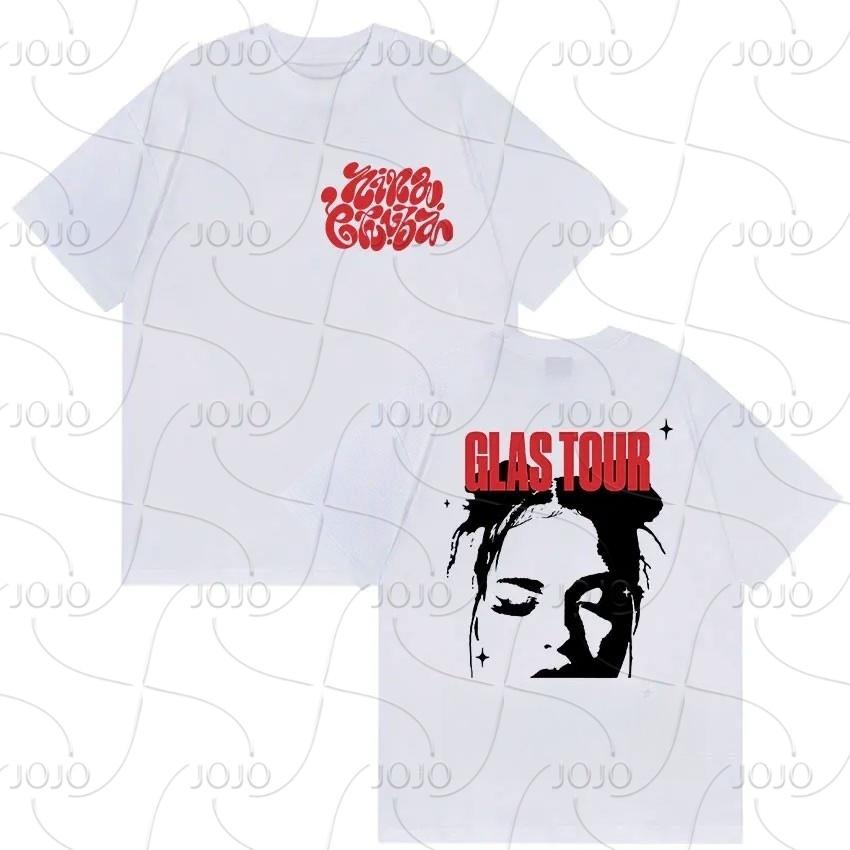 Тур Нины Чубы по альбому 2025 Принтованная футболка Мужская Женская Хип-хоп одежда Футболки с коротким рукавом Ретро мода Футболка оверсайз