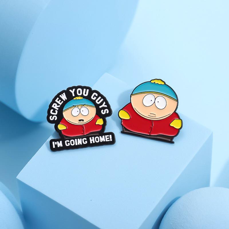 Unique Alloy Pin Badge Featuring Playful Cartoon Characters Perfect For Collectors And Fans