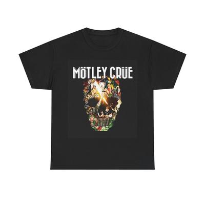 Motley Crue винтажная футболка с принтом черепа ретро рок Унисекс Тяжелый Хлопок