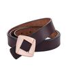 Genuine Leather Womens Retro Gold Buckle Belt With Hollow Design For Casual Fashion