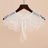 Women Sweet Lace Fake Collar Shawl Wrap Necklace Embroidery Shirt Detachable Collars Removable Sweater Doll False Collar