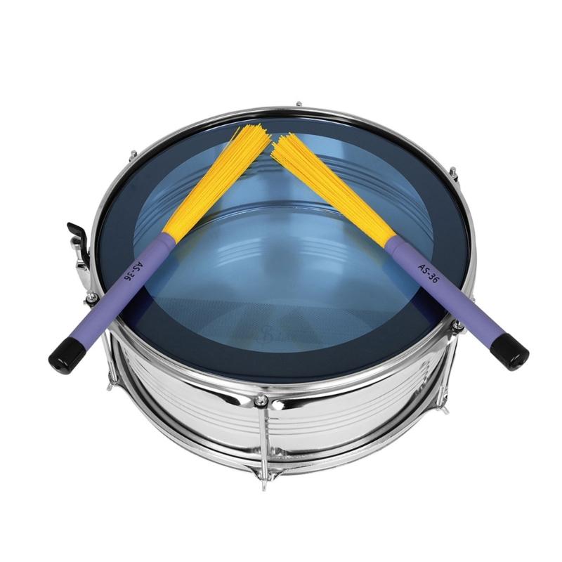 1Pair Professional Nylon Drumsticks Brushes Replacement Retractable Wire Brush Rod Drum Sticks Brush Easy to Use