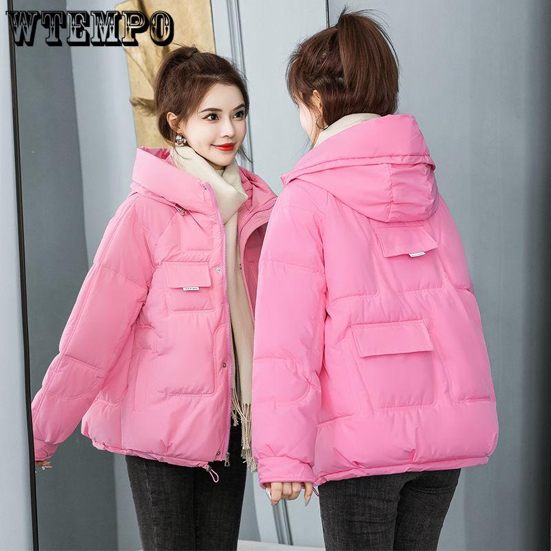 Winter Large Size Thin Thickened Bread Clothing Short Down Cotton Jacket Cotton Clothing Female Small Person Jacket
