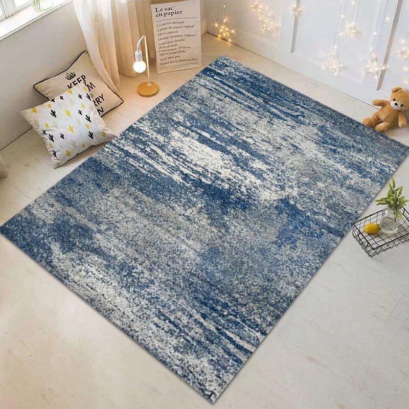 Modern Light Luxury Abstract Carpet Large Living Room Art Ink Pattern Rug Fluffy Soft Bedroom Bedside Rug Washable Kitchen Mat