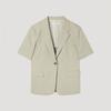[She S miSS] Linen Blend One Button Half Jacket Swwjkp21040
