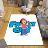 Meg Griffin Flannel Printed Carpet, Home Sofa Decoration for Living Room & Bedroom, Non‑Slip Play Flannel Floor Mat for Game Room