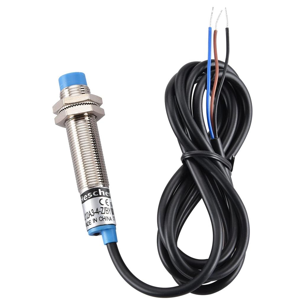 Бесконтактный датчик Heschen M12, индуктивный, неэкранированный тип, LJ12A3-4-Z/BY, 4 мм, 10-30 В пост. тока, 200 мА, PNP НЗ, 3-проводной, устройство обнаружения движения