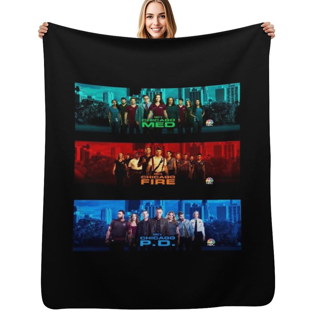 Chicago pd fire med Throw Blanket Cozy Napping Blanket Gift for Mom Dad