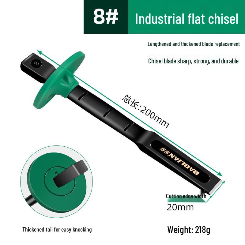 Tungsten Carbide Concrete and Stone Splitter Chisel with Chrome Vanadium Steel Alloy Head