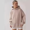Women's Long Sleeved Hooded Sweatshirt with Loose Fitting Top